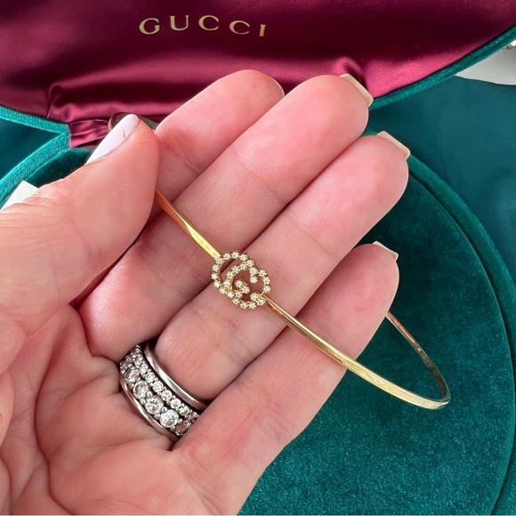 Gucci solid 18k GOLD Diamond Choker ✨RARE✨ - Picture 1 of 10